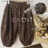 Trousers Girls Pants Long Trousers Cotton 2024 Floral Spring Autumn Teenagers Babys Kids Pants OutdoorTeenagers Childrens Clothing L46