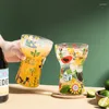 Wijnglazen 400 ml Creative Cartoon Beer Glass Glas Cup Party Restaurant Sap Water Cold Drink Milk Tea Tumblers