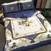 Bedding Sets 100S Egyptian Cotton High Quality Home Textile Printed 4pcs Pillowcase Sheets Set Adult Level Duvet Cover #s