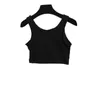 Kvinnors spårningsdräkter Designer New Yoga -övningsuppsättning med triangulär bokstav tryckt Suspender Vest, bröstkudde och elastiska täta leggings RC6B