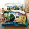 Bettwäsche -Sets Grafik Hip Hop Graffiti Set 2/3pcs Duvet Cover Kissenbezug (s) 3D -gedrucktes Quilt Home Textile Geschenk