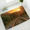 Bath Mats Scenery Non-Slip Bathroom Mat Forest Mountain Island Boat Ocean Bedroom Kitchen Doormat Rug Floor Absorbent Carpet Washable