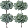 Decorative Flowers 5PCS Artificial Eucalyptus Leave Greenery Stems With Frost For Vase Home Party Wedding Decoration Outdoor DIY Flower Wall