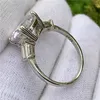 Cluster Rings Solitaire Round Cut 6ct Sona Cz Ring 925 Стерлинговое серебро обручальное обручальное кольцо для женских свадебных роскошных ювелирных украшений