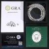 Ювелирные фабрики обычай 2 мм-10 мм 10K Solid Real Gold Prong VVS Diamond Tennis Chain Ожерелье для мужчин.