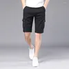 Short masculin Pantalon de travail du printemps et de l'été confortable pour le cheval de partage à jambe droite multi-poche