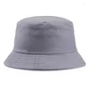 BERETS 2024 Black White Solid Bucket Hat Unisex Bob Caps Hip Hop Gorros Men Men Summer Panama Cap Beach Sun Fishing Bonie