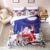 Bettwäsche -Sets 3D Weihnachten Cartoon Bettdecke Set mit Kissenbezug 3PCS Kinderbett Leinen Bettdecke Geschenke