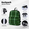 Rugzak groene en witte Schotse rugzakken jongensmeisjes Bookbag Children School Tassen Cartoon Kids Rucksack laptop schoudertas