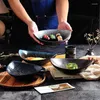 Tazones creativos de vajilla japonesa fruta ensaladera personalidad para el hogar sandía de cerámica retro