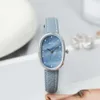 Gedi Light Luxury Fritillaria Unique Oval Waterproof Watch, Women's Litchi Pattern Belt Quartz Watch