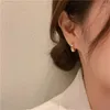 Boucles d'oreilles cerceaux Huitan Fashion Metal pour femmes simples polyvalentes Tous les accessoires d'oreille de tous les jours