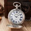 Zegarki kieszonkowe Vintage Największy tata steampunk kieszonkowy kwarc Naszyjnik kieszonkowy dla zegara łańcucha ojca Relogio de bolso L240402