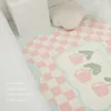 Tappeti da bagno moquette tappeto rosa tagliente a scacchiera in cashmere imitazione bagno camere accessori tappeto anti -slip decorazione casa fiori