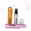 Bouteilles d'emballage en gros 5 ml rechargeables par bouteille de pulvérisation Aluminium atomiseur portable de voyage portable conteneur cosmétique pers