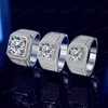 Zhong Nuo 럭셔리 고급 GRA 인증 Moissanite Jewelry Men Moissanite Ring