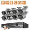 System Techage 8CH 4MP POE -Überwachungskamera -Systeme POE NVR Kit P2P CCTV Videoüberwachung Outdoor Audio -Datensatz IP -Kamera