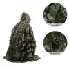 Uppsättningar/kostymer Taktiskt blad poncho kamouflage djungel skogar på fågelskådning andningsbar unisex militär jakt ghillie kostym 3d lönn blad cape