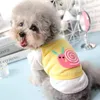 Köpek Giyim Sevimli Salyangozlar Soğutma için T-Shirt Yaz Pet Kıyafet Giyim Yavruları Kedi Toptan XS XXL Pomeranian Bull Terrrier Toys