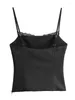 Damestanks mode luipaard afdrukken Suspender vest top vrouwen 2024 lente patchwork kant camisole blouse chic dame sexy backless ondergoed