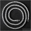 Tenis, nuevo collar clásico de 4 mm de cadena de tenis de 4 mm con brazalete de brazalete de joyas de hip-hop de moda 8/16/18/20/20/24/30 pulgada cho ot8cr