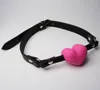 2016 Adult Sex Toys For Couples Oral Fixation Gag New Silicone Heart Shape Open Mouth Passion Flirting Mouth Gags Adult Games3205210