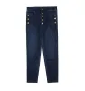 2023 jeans di gamba elastica elastica ad alta vita da donna americana con jeans femminili classici di moda blu.