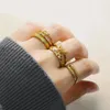 Cluster anneaux Simple Women's Sterling Silver 925 Corée Fashion Anti anxiété Ouverture de bijoux de doigt réglable