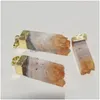 Подвесные ожерелья натуральный цитрин Желтый кристаллический камень натупитель для ювелирных изделий.