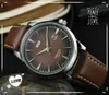 relogio masculino Brand mens Quartz Watches date 40mm three stiches designer leatherstrap watch fashion quartz movement calendar Clock wristwatch Gifts