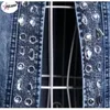 Damenjacken Pulabo Wäsche Jeans Jacke Schlanke leichte Langarm Streetwear Kurzstil Revers Mäntel Herbst Frühling Frauen zerrissenen Demin