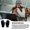 Carpets Electric Gloves Touchscreen USB Hand Warmer For Men Women Heated Windproof Knitting Wool Winter Thermal