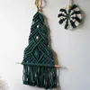 Tapestries Macrame Christmas Tree Wall Hanging Tapestry Handmade Chrismas Decoration For Living Room Kids Baby Gift Decor