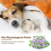 Dog Apparel Pet Pants Comfortable Leak-proof Menstrual Flower Pattern Physiological Diaper For Female Dogs Small/large