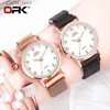 Frauen Uhren OPK 8115 Elegante Frauen Original Quarzment Handuhr für Mädchen wasserdichte leuchtende Magnetverschluss für Frauen L240402