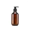 Bottiglie di stoccaggio bottiglia di lozione bottiglia trasparente in plastica marrone 12pcs da 300ml400ml500ml contenitore di imballaggio nero shampoo shampoo shampoo geln