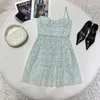 Abiti casual 2024 Summer Solible Water Lace Diamonds Donne Halter Fashi