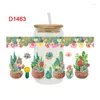 Vensterstickers uV dtf bloemen cactus prints voor 16 oz libbey glas kan sublimeren diy waterdichte gemakkelijk te gebruiken d1169