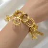 CHARM BRACELETS Elde Güneşli Takı Bakır Altın Kaplama Balık Kolye O Parti Düğün Sevimli Moda Mücevher Hediyesi İçin Zincirler