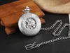 Relógios de bolso antigo steampunk vintage numerais romanos colar de bolso mecânico automático prateado preto retro relógio recaroj hombre l240402