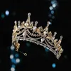 Wedding Hair Jewelry Luxury Zircon Bridal Tiaras Crown Headband Bridesmaid Haiand Accessories Pearls Bride HQ0804 230228 L240402