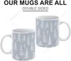 Muggar White Christmas Tree Winter Mug Coffee Ceramic Drinking Cup med handtag te 11oz för kontorshem gåva