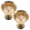 Candle Holders 2 PCS Ghee Lamp Holder Oil Table Retro Decor Pooja Mandir Home Usa Copper Stand