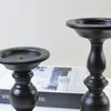 Kerzenhalter Vintage Candlestick Black Iron Artwork Ornament Candlelight Dinner Cup Weihnachtsatmosphäre Dekoration