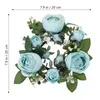 Candlers Rings Piliers Bougies Artificial Leaf Flower Flearpieces Tables Tables Wath the Wreats Rose Wedding Decorations Cérémonie