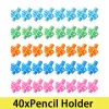 Rempill 40pcs Children's Writing Crayer Pot Pot Solder Les enfants apprennent à pratiquer l'orthose de la posture d'adhérence assistée par stylo en silicone pour les étudiants