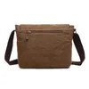Canvas Laptop Shoulder Bag Messenger Bag Men Casual Crossbody Bags School Bookbag 240402