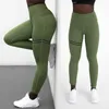 Yoga Outfits Simple Double Ring Printing Slim Leggings Hip Elastic High Waist Sports Fitness Pants Leggins Sport Women