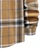 Camisas casuais masculinas camisa com capuz macho manta de xadrez presso blusas de cordão de mangas compridas tops spring spring outono de peito de peito de peito