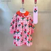 Robes de fille coréen Baby Girls Robe 2024 printemps bebe long seve kids princess robe soers sisters vêtements l240402